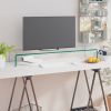 TV Stand/Monitor Riser Glass Clear 39.4"x11.8"x5.1"