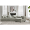 [VIDEO PROVIDED][ New And Upgraded Extended Edition]Modular sofa , modern minimalist style sofa, upholstered , free combination, round fiber fabric