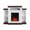 Electric Fireplace TV Stand for 70 inch TV, 23 inch Fireplace with Mantel, Living Room TV Stand with Remote Control