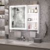 Modern 32x28inches bathroom cabinets, medicine cabinets with mirrors and LED lights