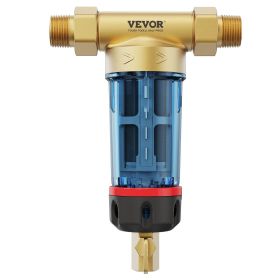 VEVOR Spin Down Filter, 40 Micron Whole House Sediment Filter for Well Water, 3/4" MNPT, 4 T/H High Flow Rate