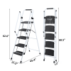 ladder, folding ladder stool, with anti slip wide pedals, steel ladder, with safety anti slip handle