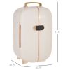 HOMCOM Portable Skincare Fridge with LED Display, 12L Mini Fridge for Beauty, Makeup and Cosmetics, Small Refrigerator Cooler for Bedroom, Home Office