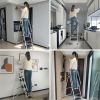 ladder, folding ladder stool, with anti slip wide pedals, steel ladder, with safety anti slip handle