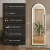 3 Color Lighting Mirror with LED Lights, 63"x20" Lighted Floor Standing Mirror with Stand