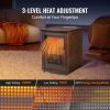 VEVOR Infrared Heater, 1500W Remote Control Electric Space Heater, LED Patio Heater w/ 3 Speeds & Timer & Overheat/Tip-Over Protection & Child Lock