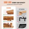VEVOR Corner Teak Shower Bench, 18.5" Height 15.5" Radius, 100% Teak Wood Corner Shower Beach, 500 LBS with Storage Shelf