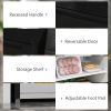 HOMCOM Upright Freezer, 3.0 Cubic Feet Compact Mini Freezer with Reversible Single Door and Adjustable Thermostat, Small freezer for Home, Dorm