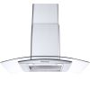 30" Wall Mount Range Hood 450CFM Tempered Glass Vented 3-Speed Fan w/LEDs