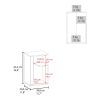 Everet 25" High 3-Tier Shelf Side Table