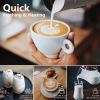 BIZEWO Milk Frother Electric, Coffee Frother, Warm and Cold Milk Foamer, 4 IN 1 Automatic Milk Warmer Stainless Steel with Touch Screen