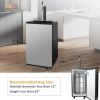 3.4 Cu.Ft Beer Kegerator Beverage Refrigerator with Casters Single Tap Direct Draw Beer Dispenser