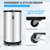 1.8 Cu.ft Beverage Refrigerator Cooler with 4 Universal Wheels, Removable Baskets, LCD Display for Soda Beer or Wine