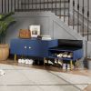 Modern Shoe Storage Bench with Hidden Storage and Upholstered Cushions for Bedside,Living Room and Entryway
