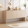 Minimalist Style 60"L Large Storage Space Sideboard with 4 Doors and Rebound Device for Living Room and Entryway