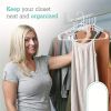 white/black 20/30/40/60-Pack Plastic Clothes Hangers - Heavy Duty Adult Hangers. Standard Design for Clothes. Space Saving & Dura