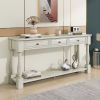 Console Table 63" Long Console Table with Drawers and Shelf for Entryway,Hallway,Living Room