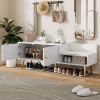 Modern Shoe Storage Bench with Hidden Storage and Upholstered Cushions for Bedside,Living Room and Entryway