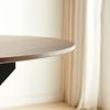 42.1" Table Mid-century Dining Table for 4-6 people With Round Mdf Table Top, Pedestal Dining Table, End Table Leisure Coffee Table,cross leg