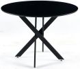 42.1" Table Mid-century Dining Table for 4-6 people With Round Mdf Table Top, Pedestal Dining Table, End Table Leisure Coffee Table,cross leg