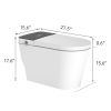 Smart Bidet Toilet with Built-in Bidet Seat, Heated Seat, Tank, Remote Control, Foam Shield, Foot Sensor, Warm Water, One-Piece Toilet for Bathroom