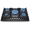 30 inch Gas Cooktop, Gas Stove Top with 5 High Efficiency Burners, Bulit-in Stainless Steel Gas Hob for Kitchen, NG/LPG Convertible Gas Stovetop